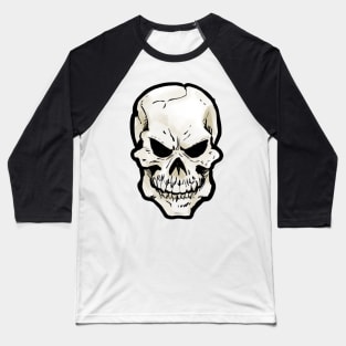 SKULL (on black) Baseball T-Shirt